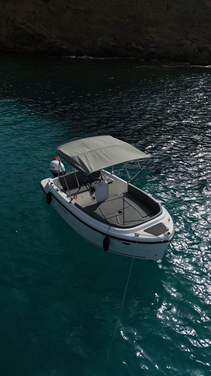 Modelo Premium 2025 — licence-free rental boat at El Faro Charter, Mallorca